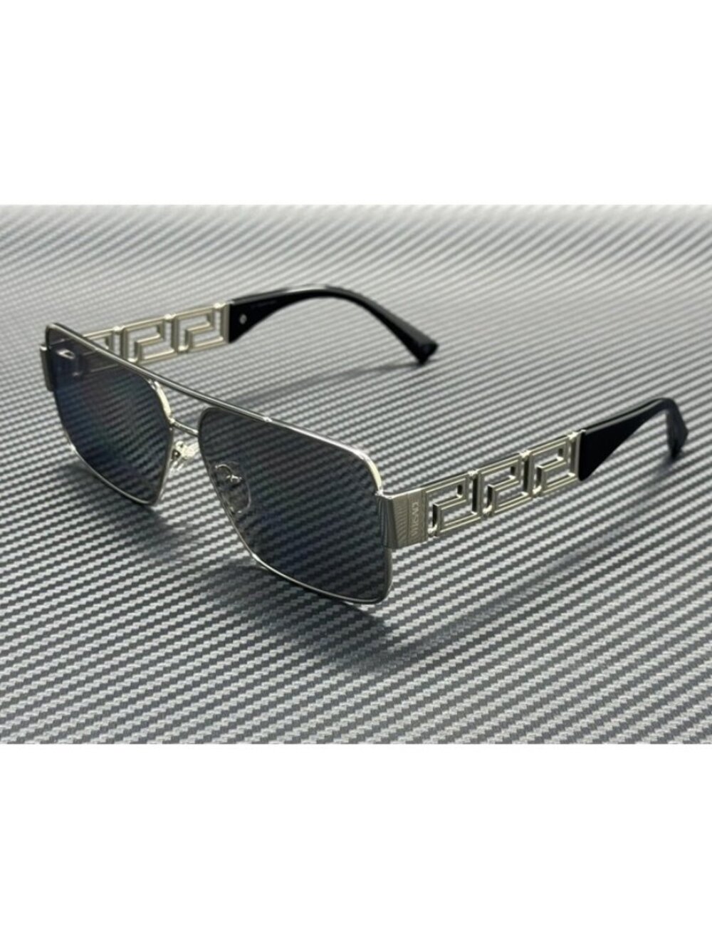 New Versace Men Silver Sunglasses 61-13-145
